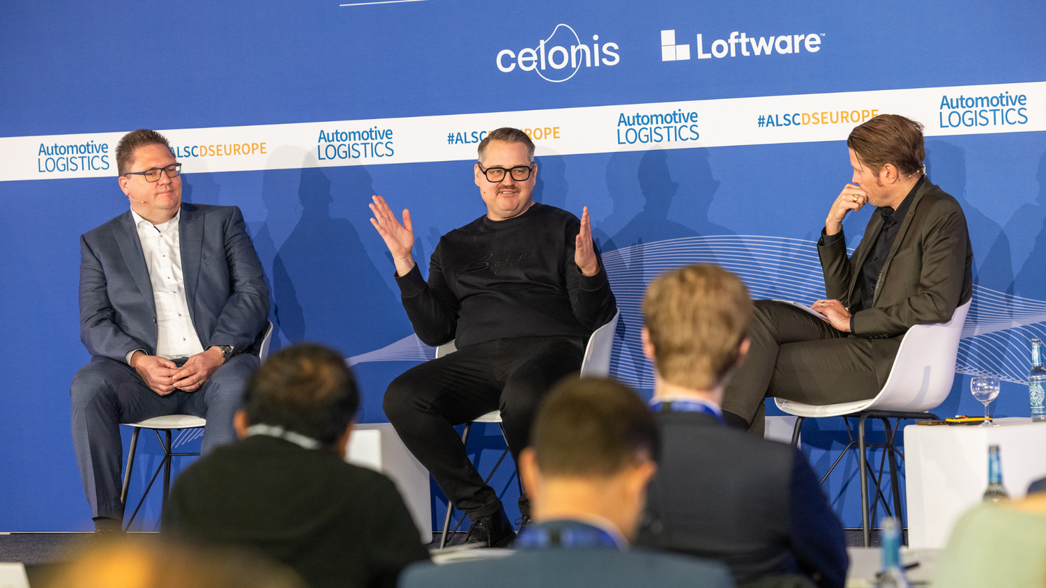 Johan Lindahl, Head of Digitalisation and AI, Scania Logistics, Scania on stage at ALSC DS Europe 2025.